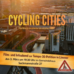Film und Infoabend: "Cycling Cities" und Tempo 30 auf der Wunstorfer Straße