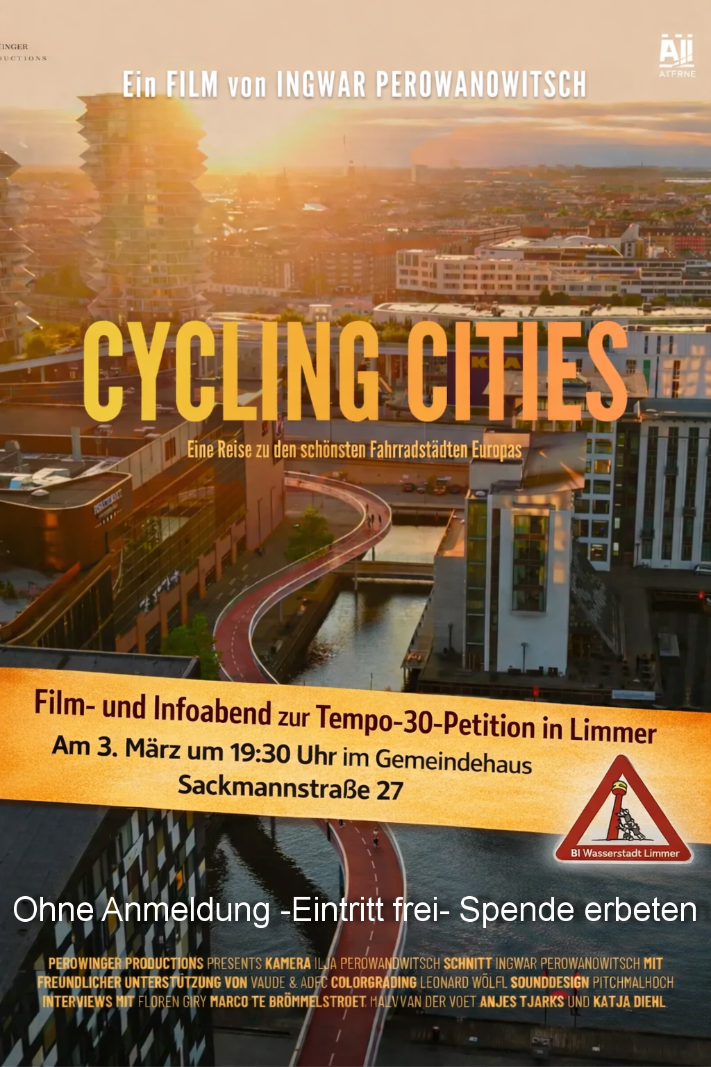 Film und Infoabend: "Cycling Cities" und Tempo 30 auf der Wunstorfer Straße