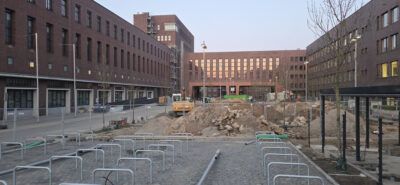 Baustelle für neuen Schulhof