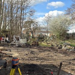 Die Position der barrierefreien WC's auf dem Platzprojekt