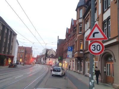 Streckenabschnit Wunstorfer Straße mit Tempolimit