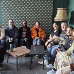 Junge Filmschaffende im Medienhaus.