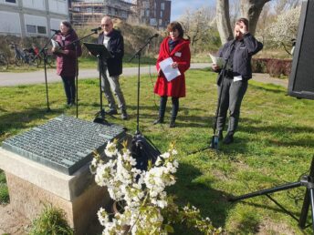 Gedenkstein für das Frauen-KZ der Conti-Limmer am 10.04.2026