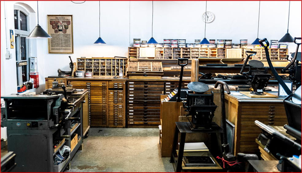 Besuch des Buchdruckmuseums Hannover mit Druckprobe