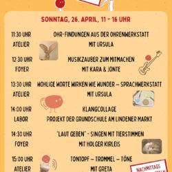 Finissage "Lauscher, Löffel, Labertasche - Hör- und Klangerlebnisse"