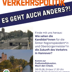 Podiumsdiskussion „Verkehrspolitik: Es geht auch anders?!“