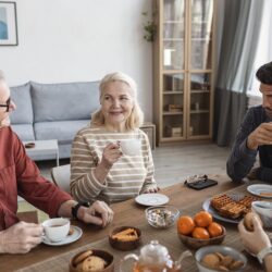 Klönschnack mit frischen Waffeln