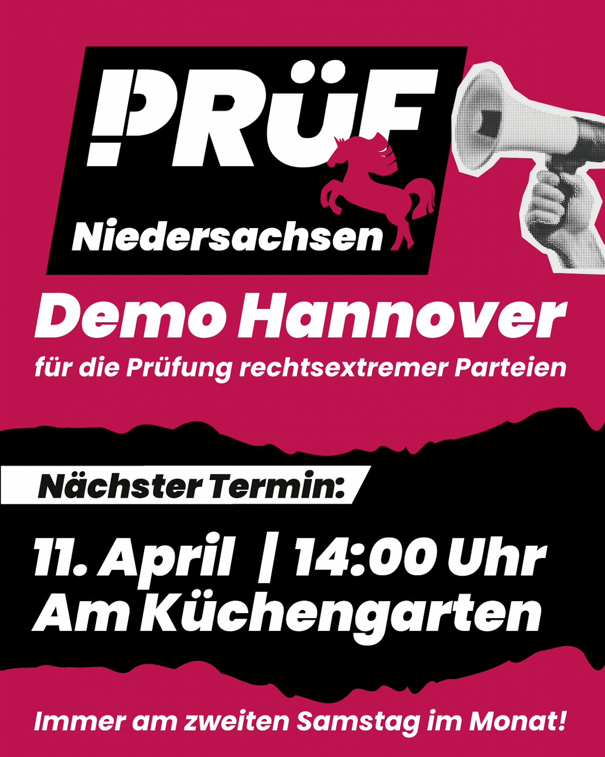 PRÜF-Demo in Hannover - Kulturschaffende setzen Zeichen für verfassungsrechtliche Prüfung