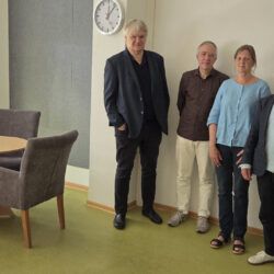 Trafen sich zum ersten Planungsgespräch: v.l.: Dr. Arno Brandt (SPD), Markus Breuckmann (Referent Propstei St. Clemens), Katharina Badenhop (ehem. Leiterin Gymnasium Tellkampfschule), Klaus Windolph (Politische Beteiligungsinitiative Hannover/Proterra) und Dr. Daniel Gardemin