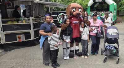 Eddi, das Maskottchen von Hannover 96, war auch dabei