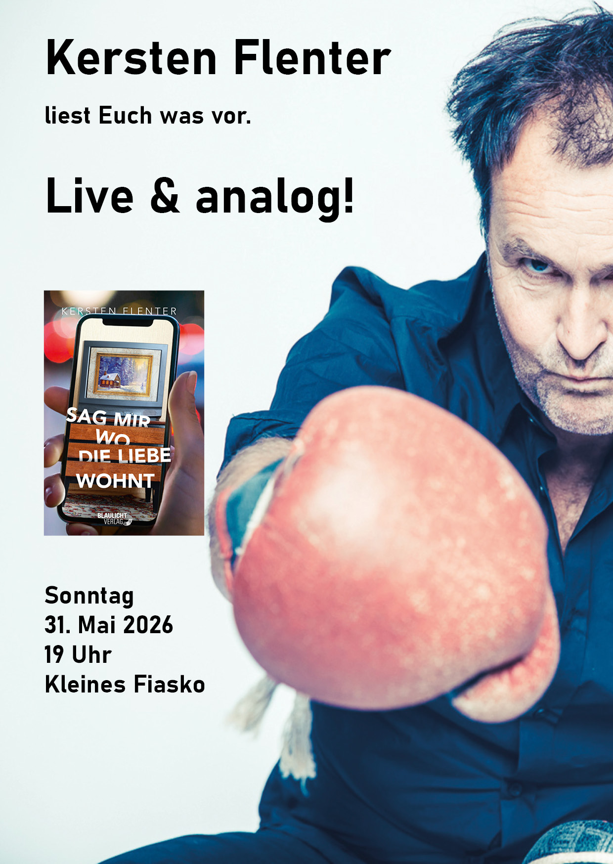 Kersten Flenter liest was vor! Live & analog.