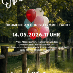 „Loslassen“ – Himmelfahrtsgottesdienst im von-Alten-Garten