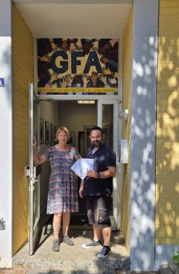 Gunda Puls und Lukas Koch am GfA-Standort