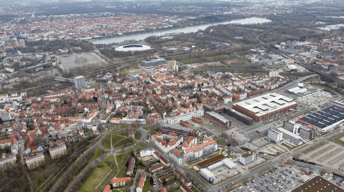 Linden-Süd mit Stadion