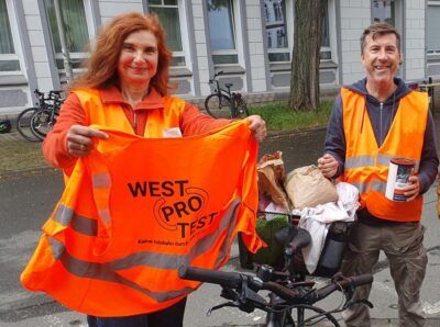 WESTprotest-Team beim Kiezfest Limmer am 13.06.2026 - rechts Thomas Berus
