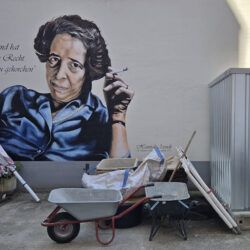 Baustelle am Geburtshaus von Hannah Arendt