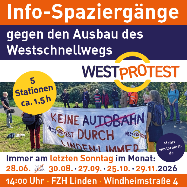 Infospaziergang gegen den Westschnellweg-Ausbau