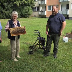 v.l.: Anna Peisakovici, Anneliese Westphal und Golo Martin
