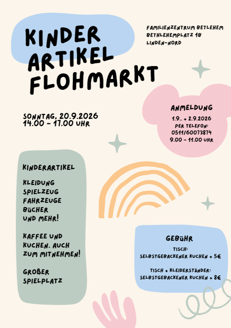 Kinderartikelflohmarkt im FZ Bethlehem