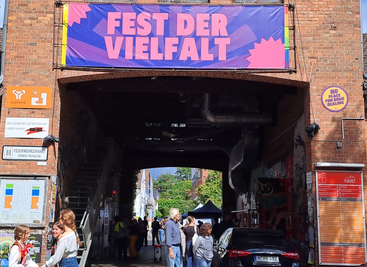 Eingang zum Fest der Vielfalt