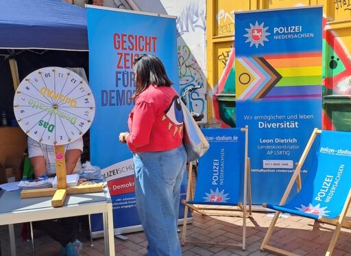 Stand der Polizei beim Fest der Vielfalt