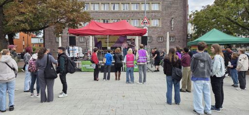 Claas Nutbohm und Carla Zeitschel von der Grüne Jugend Hannover