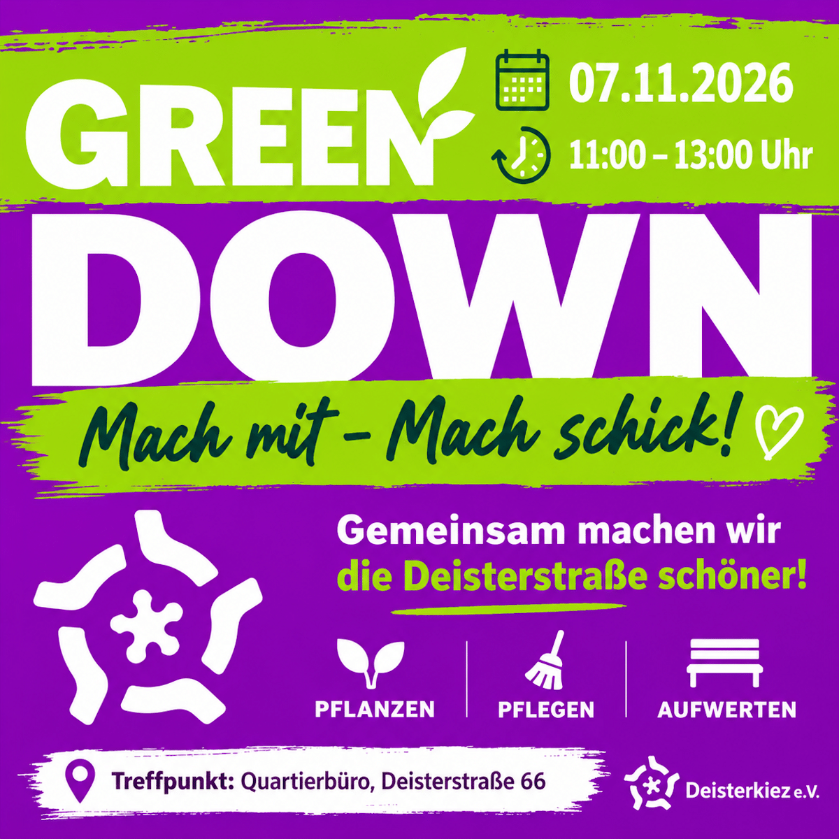 GreenDOWN 2026: Gemeinsam für eine schöne Deisterstraße