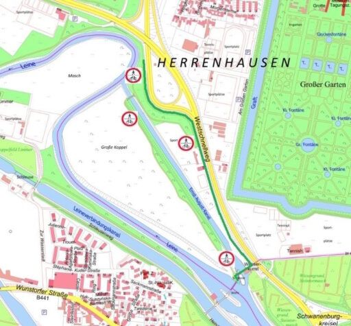 Umleitung Wegesanierung Ernst-August-Kanal